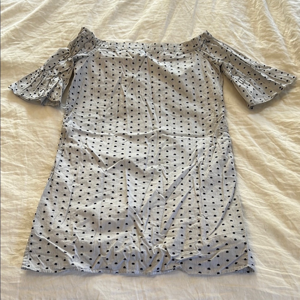Polka Dot Off-Shoulder Dress